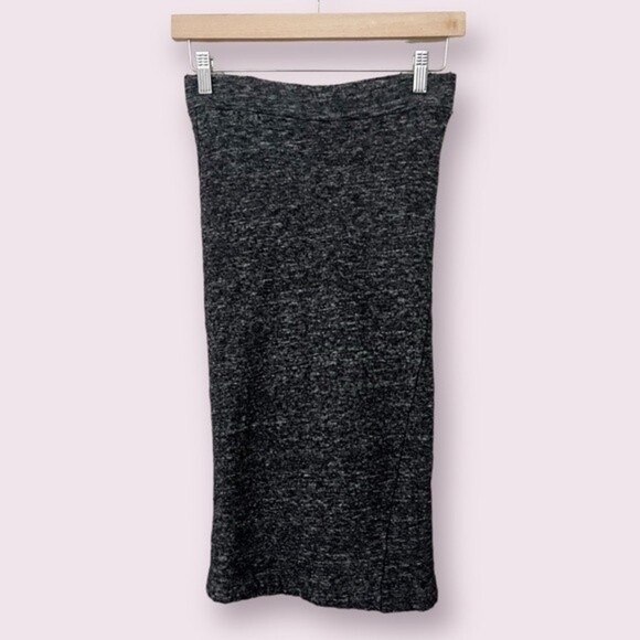 Madewell Sweater Midi Skirt Charcoal Grey Wool Blend Pencil Womens Size Small - Picture 1 of 7